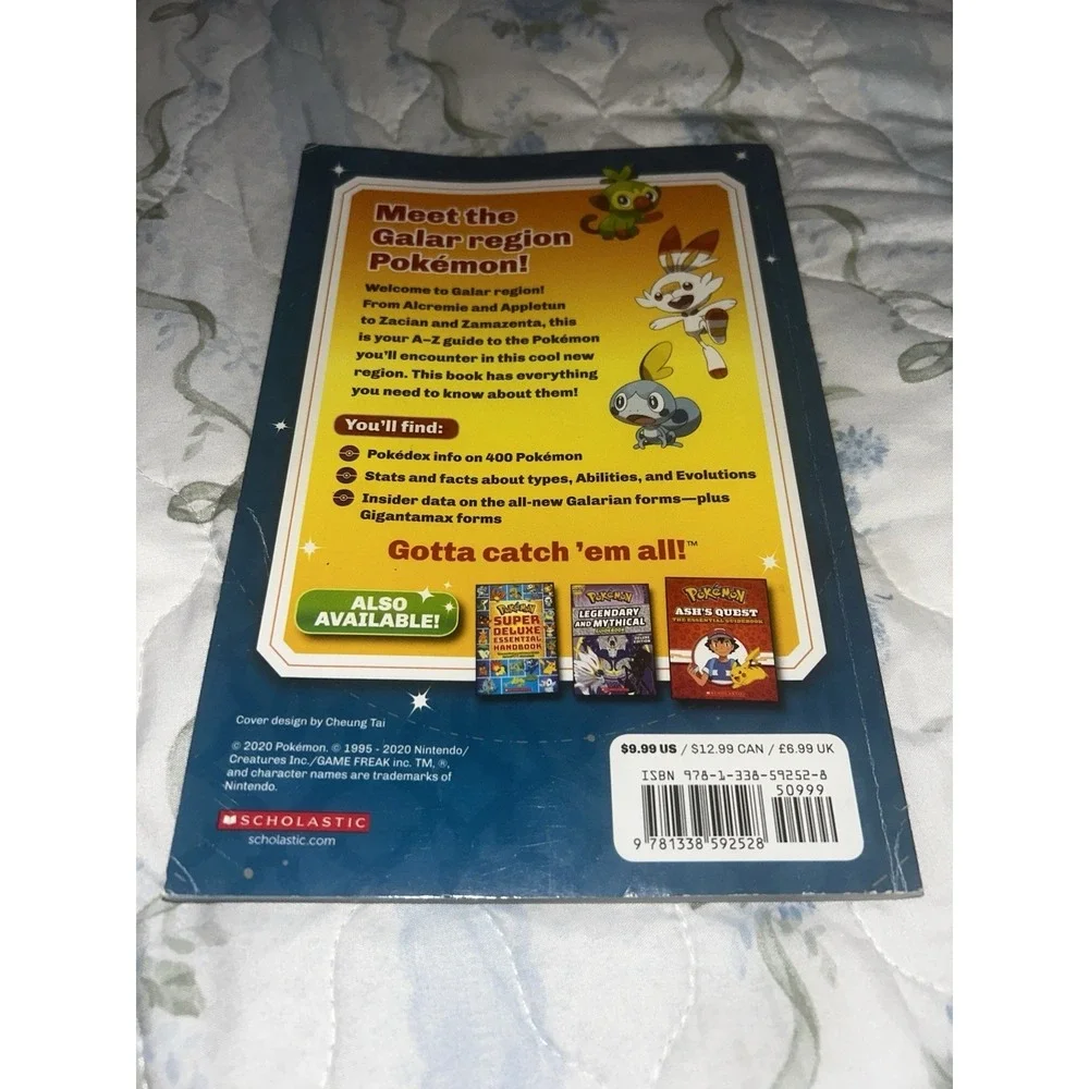 Scholastic Pokémon Sword & Shield Galar Handbook w/ Poster Zacian Zamazenta